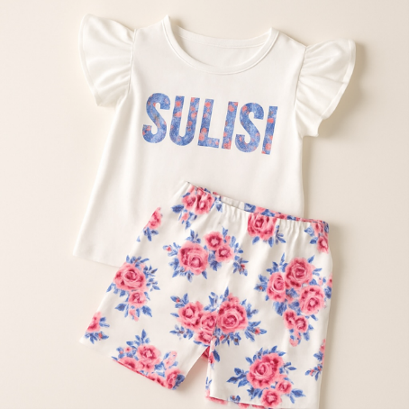 G019 - Girl's Summer Shirt & Short Set