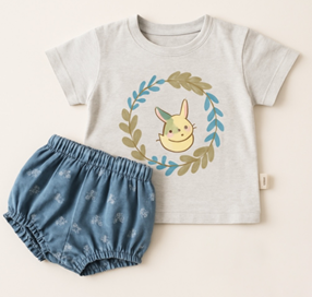 XG035 - Bunny Tee & Shorts Set
